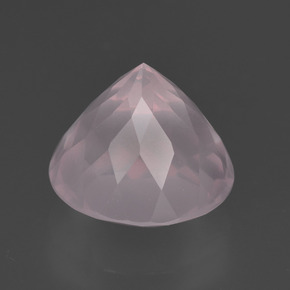 3,71 ctw natürlicher rosafarbener Rosenquarz, Rundschliff, Transparent
