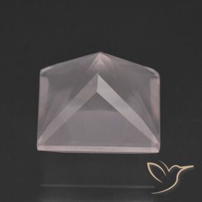 9,17 ctw natürlicher hellrosa Rosenquarz, Quadrat, Transparent