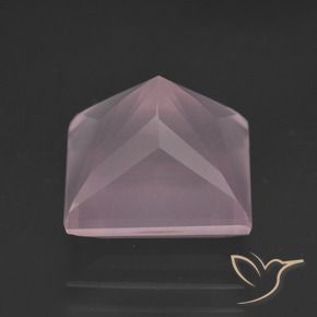 9,17 ctw natürlicher Mittelrosa Rosa Rosenquarz, Quadrat, Transparent