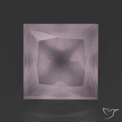 7.81ct Natürlicher hellrose-rosa Rosenquarz, Quadrat, Transparent