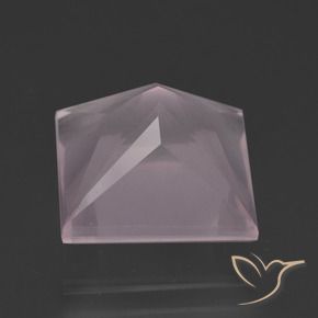 9,17 ctw natürlicher hellrose-rosa Rosenquarz, Quadrat, Transparent
