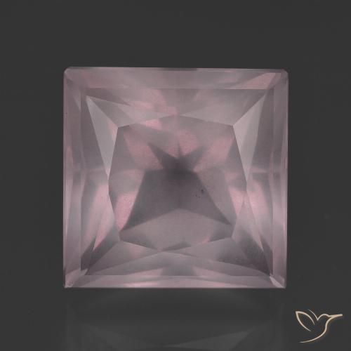 9.78ct Natürlicher hellrosa Rosenquarz, Quadrat, Transparent