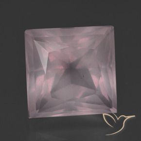 9,17 ctw natürlicher hellrosa Rosenquarz, Quadrat, Transparent