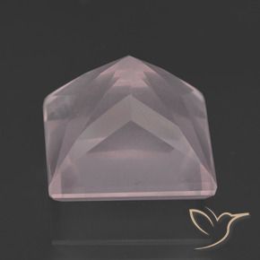 9,17 ctw natürlicher hellrosa Rosenquarz, Quadrat, Transparent