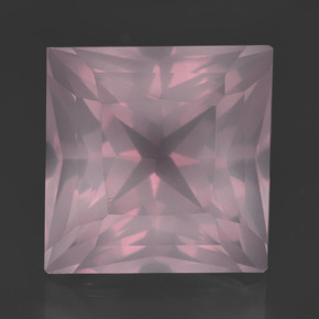 16,77 ctw natürlicher rosafarbener Rosenquarz, Quadrat, Transparent