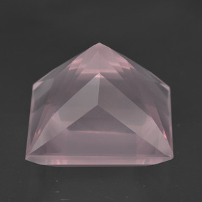 16,77 ctw natürlicher rosafarbener Rosenquarz, Quadrat, Transparent