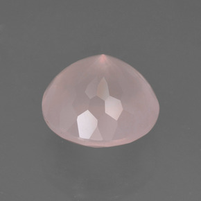 4,38 ctw natürlicher rosafarbener Rosenquarz, Rundschliff, Transparent