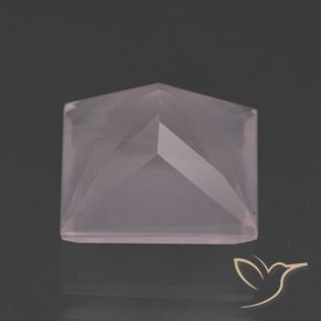 9,17 ctw natürlicher hellrose-rosa Rosenquarz, Quadrat, Transparent