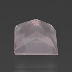 7,81 ctw natürlicher rosafarbener Rosenquarz, Quadrat, Transparent
