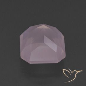 9,17 ctw natürlicher hellrosa Rosenquarz, Oktagonschliff, Transparent