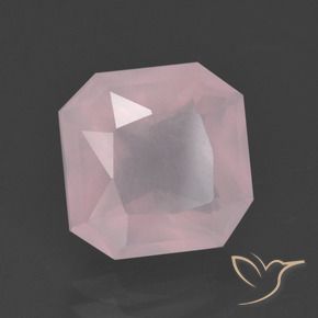 9,17 ctw natürlicher hellrose-rosa Rosenquarz, Oktagonschliff, Transparent