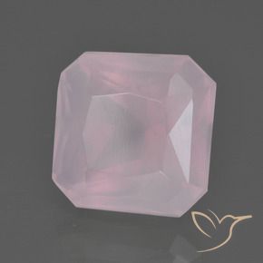 9,17 ctw natürlicher Kaugummi Rosa Rosenquarz, Oktagonschliff, Transparent