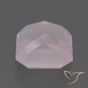 9,17 ctw natürlicher Mittelrosa Rosa Rosenquarz, Oktagonschliff, Transparent