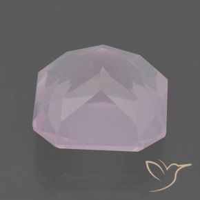 9,17 ctw natürlicher hellrosa Rosenquarz, Oktagonschliff, Transparent