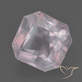 9,17 ctw natürlicher rose-rosa Rosenquarz, Oktagonschliff, Transparent