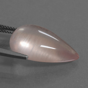 9,17 ctw natürlicher Rosa Ton Rosenquarz, Birnenform, Transparent