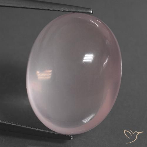 22.01ct Natürlicher hellrosa Rosenquarz, Oval, Transparent