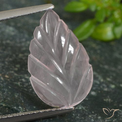 2.95ct Natürlicher Flamingorosa Rosenquarz, Blumen-Schliff, Transparent
