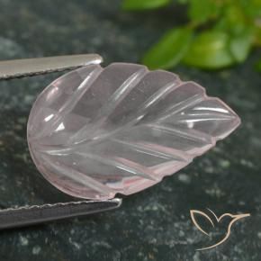 9,17 ctw natürlicher Flamingorosa Rosenquarz, Blumen-Schliff, Transparent