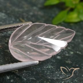 9,17 ctw natürlicher Flamingorosa Rosenquarz, Blumen-Schliff, Transparent