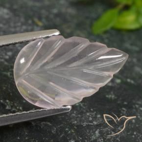 9,17 ctw natürlicher Flamingorosa Rosenquarz, Blumen-Schliff, Transparent