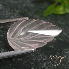 9,17 ctw natürlicher Flamingorosa Rosenquarz, Blumen-Schliff, Transparent