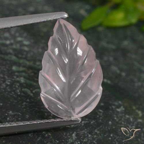 2.33ct Natürlicher Flamingorosa Rosenquarz, Blumen-Schliff, Transparent