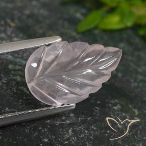 9,17 ctw natürlicher Flamingorosa Rosenquarz, Blumen-Schliff, Transparent
