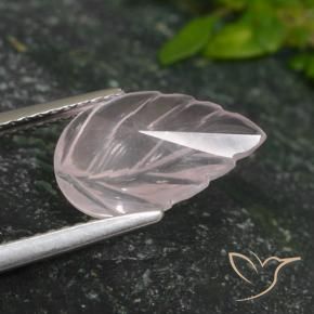 9,17 ctw natürlicher Flamingorosa Rosenquarz, Blumen-Schliff, Transparent