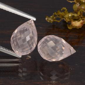 6,56 ct natürliche rosafarbener Rosenquarz-Edelsteine, Briolette, VS
