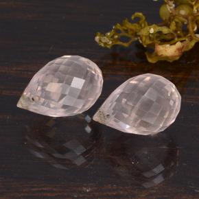 6,56 ct natürliche rosafarbener Rosenquarz-Edelsteine, Briolette, VS