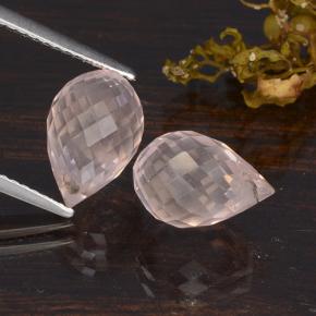 6,56 ct natürliche rosafarbener Rosenquarz-Edelsteine, Briolette, VS