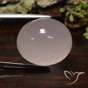 9,17 ctw natürlicher hellrosa Rosenquarz, Oval, Lichtdurchlässig