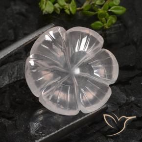 9,17 ctw natürlicher Flamingorosa Rosenquarz, Blumen-Schliff, Transparent