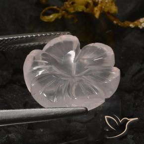 9,17 ctw natürlicher Flamingorosa Rosenquarz, Blumen-Schliff, Transparent