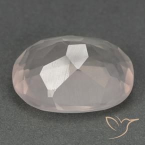 9,17 ctw natürlicher Mittel-Hellrosa Rosenquarz, Oval, Transparent