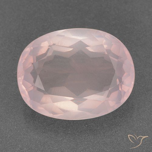 10.79ct Natürlicher Korallenrosa Rosenquarz, Oval, Transparent