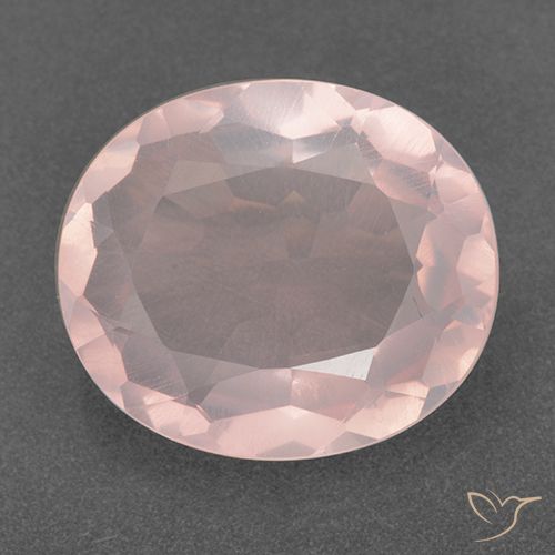 13.18ct Natürlicher rose-rosa Rosenquarz, Oval, Transparent
