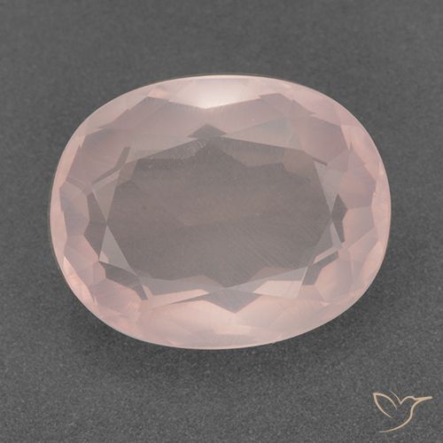 11.99ct Natürlicher Korallenrosa Rosenquarz, Oval, Transparent