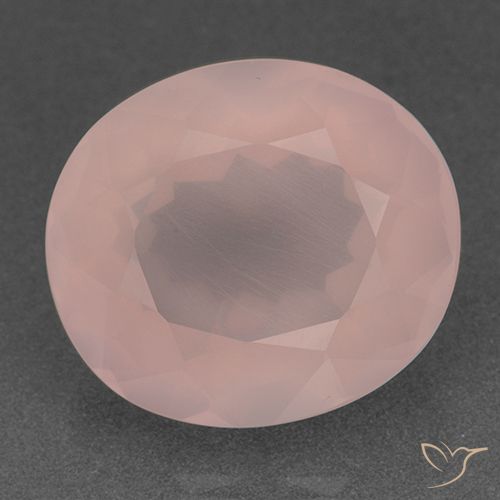22.09ct Natürlicher Blush Rosa Rosenquarz, Oval, Transparent