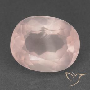 9,17 ctw natürlicher hellrosa Rosenquarz, Oval, Transparent