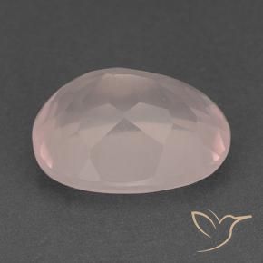 9,17 ctw natürlicher hellrosa Rosenquarz, Oval, Transparent