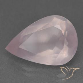 9,17 ctw natürlicher hellrosa Rosenquarz, Birnenform, Transparent