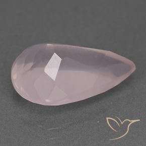 9,17 ctw natürlicher hellrosa Rosenquarz, Birnenform, Transparent