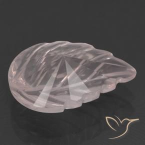 9,17 ctw natürlicher Helles Korallenrosa Rosenquarz, Blumen-Schliff, Transparent