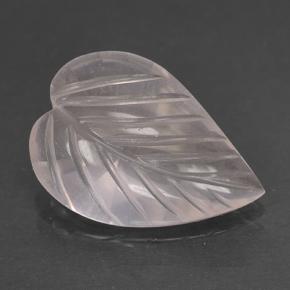 3,32 ctw natürlicher rosafarbener Rosenquarz, Blumenschliff, Transparent