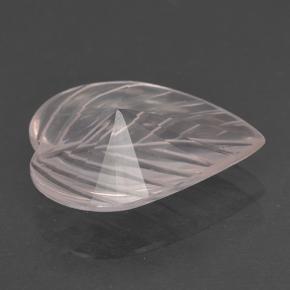 3,32 ctw natürlicher rosafarbener Rosenquarz, Blumenschliff, Transparent