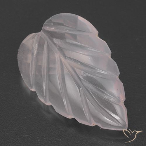 2,62 ctw natürlicher rosafarbener Rosenquarz, Blumenschliff, Transparent