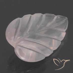 2,62 ctw natürlicher rosafarbener Rosenquarz, Blumenschliff, Transparent