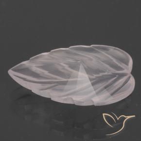 2,62 ctw natürlicher rosafarbener Rosenquarz, Blumenschliff, Transparent